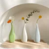 White Ceramic Bud Vase Small Flower Vases Hydroponic Plants Pot Modern Decorative Vases for Home Living Room Dining Table Decor - Image 4