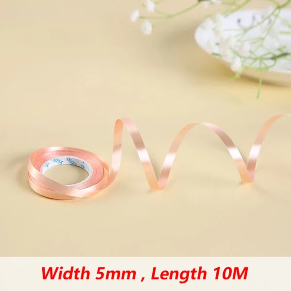 10Meter/Rolls 5mm Balloon Ribbon Party Birthday Wedding Accessorie Laser Balloon Chain Satin Ribbons Crafts DIY Party Decoration - Image 6